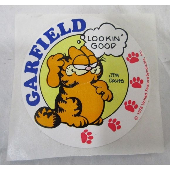 Vintage Garfield Odie Stickers Five Assorted Singles GUC Vintage 1980s - Picture 5 of 13